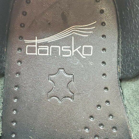 Dansko 'Professional' Black Leather Embossed Clogs - Women's EU 36 US 5.5-6 - Picture 7 of 12